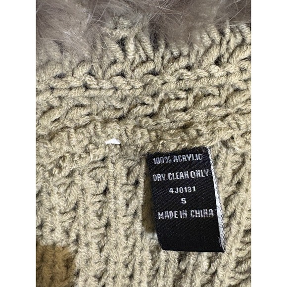 Y2K Poncho Women's S Hooded Faux Fur Woodland Fairy Core Goblincore - Picture 8 of 8